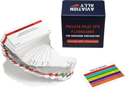 Tarjetas VFR de piloto privado para Checkride y examen oral | Más de 300 tarjetas de estudio VFR que cubren temas de aviación de la FAA, espacio aéreo, clima, gráficos, sistemas y más | Ideal para estudiantes pilotos