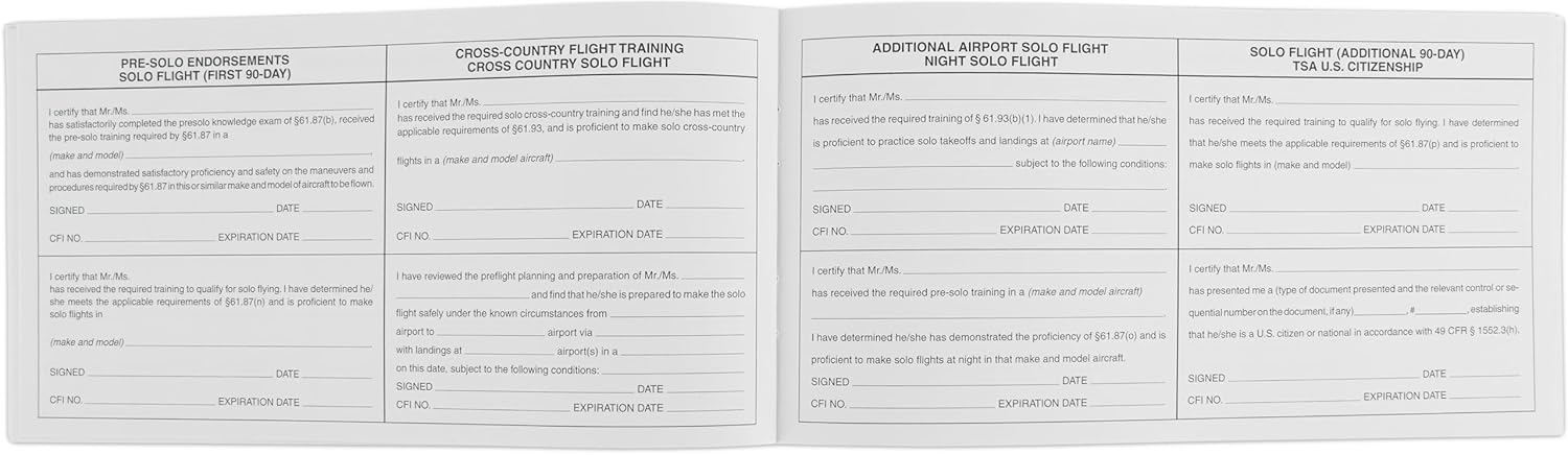 Pilot Logbook: ASA-SP-10