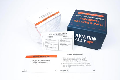 Tarjetas VFR de piloto privado para Checkride y examen oral | Más de 300 tarjetas de estudio VFR que cubren temas de aviación de la FAA, espacio aéreo, clima, gráficos, sistemas y más | Ideal para estudiantes pilotos