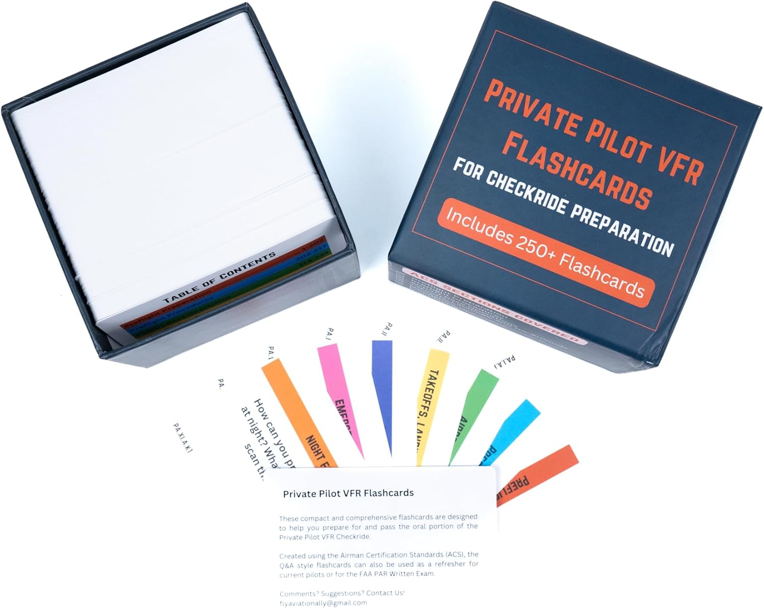 Tarjetas VFR de piloto privado para Checkride y examen oral | Más de 300 tarjetas de estudio VFR que cubren temas de aviación de la FAA, espacio aéreo, clima, gráficos, sistemas y más | Ideal para estudiantes pilotos